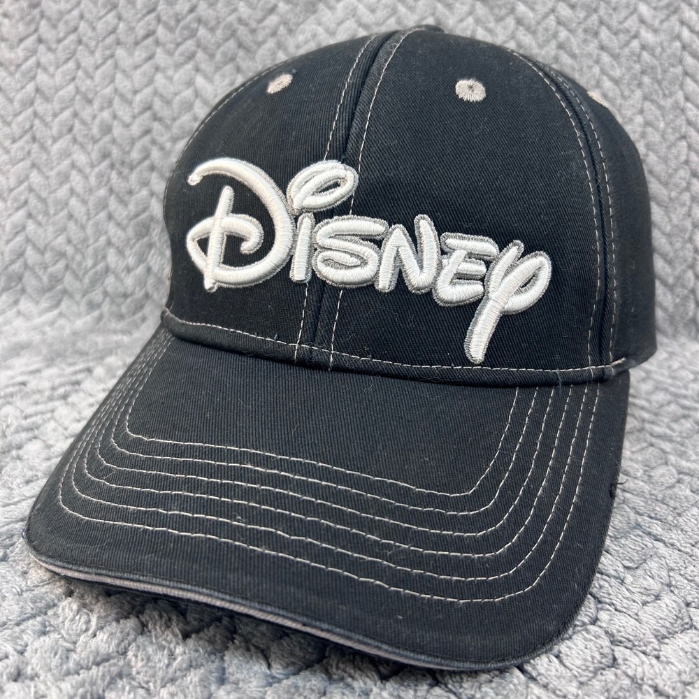 Disney Logo Unisex Black Disney Baseball Cap Contrast Stitch Adjustable OSFM